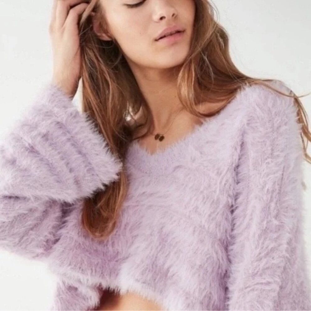 Lavender Cropped Sweater